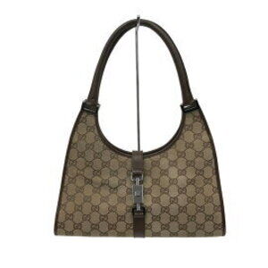GUCCI Jackie GG handbag Black jacquard leather